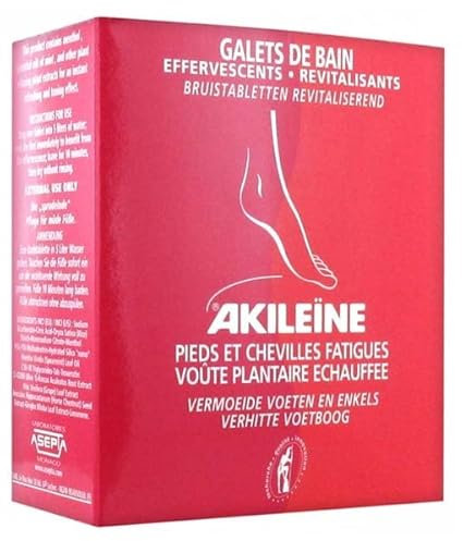 Akileine Galets de Bain 6 x 20g pour Peau Normale, Peau Sensible, Peau Sèche à Très Sèche