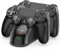 PS4 Controller Charger, Fast Dual USB P4 Controller Charging Station P4 / PS4 Slim/P-S4 Pro Charging Dock Stand Station 4 Thumb Grips