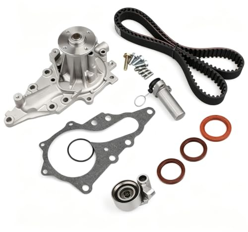 AUCERAMIC Timing Belt Kit with Water Pump and Tensioner for 1998-2005 LEXUS GS300 2001-2005 LEXUS IS300 3.0L (2jzge timing belt kit)