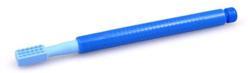 ARK® Z-Vibe Vibrator Kunststoff + 1 Probe Tip Aufsatz inkl. ATC Pflegeanleitung - Oral Stimulator, sensorische Stimmulation im Mund, bei Sprach- und Fütterungsproblemen (dunkelblau)