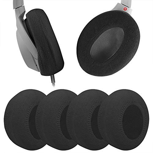 Geekria 2 Pairs Knit Headphones Ear Covers (Product Safety Certified), Washable & Stretchable Sanitary Ear Protectors for Over-Ear Headsets, Sweat-Resistant (Size M/Black)