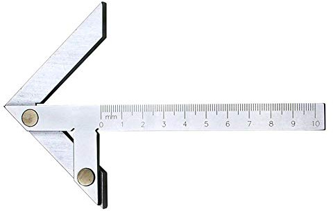 Zentrierlehre, Edelstahl-Winkelmesser, Ingenieur-Winkelmesser, Lineallehre, Mittelfinder, Teiler, Bohrspitzen-Werkzeug, für Hardware-Bearbeitung, zylindrische Zentrierung, Winkelmarkierung (100 x 70