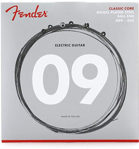 Fender® »CLASSIC CORE NICKEL PLATED STEEL ELECTRIC STRINGS« Corde per chitarra elettrica - Ball End - 255L 009/042