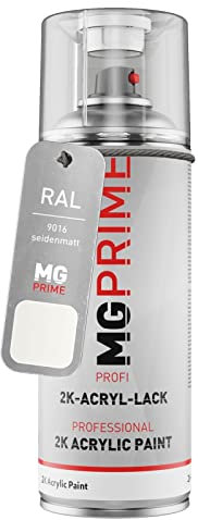 RAL 9016 Blanc signalisation/Traffic white mat satiné acrylique bombe aérosol 2C 400ml séchage rapide