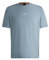 BOSS Herren TChup Relaxed-Fit T-Shirt aus Stretch-Baumwolle mit Logo-Print Hellblau XL