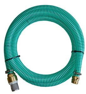 Sauggarnitur 1 Zoll 25m 1-25m Ansauggarnitur NW 25 Saugschlauch 1 Pumpenschlauch Messing Fußventil mit Rückschlagklappe (25m)