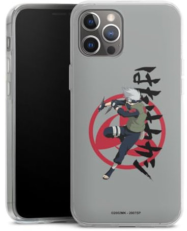 Silikon Hülle kompatibel mit Apple iPhone 12 Pro Max Case transparent Handyhülle Naruto Shippuden Kakashi Offizielles Lizenzprodukt