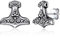 FaithHeart 925 Viking Mjölnir Ohrstecker mit Keltischer Knot Symbol Thors Hammer Ohrstecker mit Knot Silber Retro Wikinger Ohrstecker mit Geschenkebox für Damen Herren