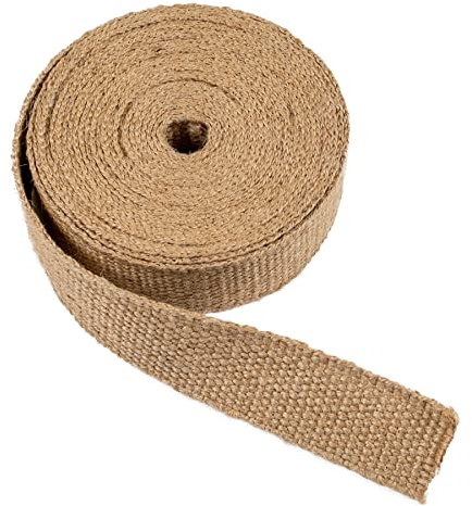 La Cordeline Sangle de Jute Naturel 800g/m² 5 cm x 5 mètres, pour Jardinage, Emballage ou Bricolage
