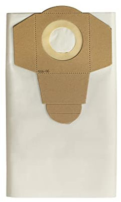 Vacmaster 951319 15L-16L Bolsas de polvo de filtración estándar para aspiradoras húmedas y secas y extractores de polvo (paquete de 5), color blanco
