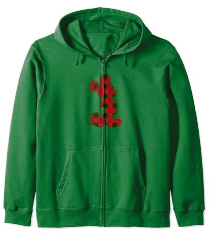 Disney Mickey Mouse Plaid Build-Up Fill Sweat à Capuche