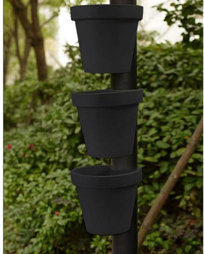 TRTO Drain Pipe Flower Pot Holder Plant Hanger Flower Basket Balcony Garden Planter (3Pcs)