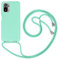 HFYiup Mevis Coque Compatible avec Xiaomi Redmi Note 11 4G/Note 11S,Collier pour Étui Colliers de cellulaire Mince Antichoc Réglable Lanyard Case-Vert Clair