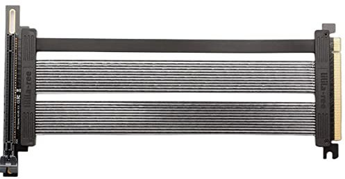 PCIe 4.0 Riser Cable, GEN 4 x16 PCI Express Riser Extender, Flexible High Speed GUP Riser Adapter for Graphics Card Vertical Mount [ PCIE 4.0 ] [ 20cm & 90° ]