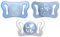 Chicco PhysioForm Micrò, Schnuller für Neugeborene, leicht, mit Mini-Vorteil, ergonomische Form, unterstützt die richtige Entwicklung des Mundes, 0-2 Monate, 2 Stück, hellblau