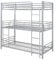 Vente-unique-Etagenbett - 3 Personen - 3 x 90 x 190 cm - Metall - Silberfarben - ELOUAN III