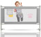 Vigevee Kinder bettgitter, Bettschutzgitter Höhenverstellbar, Rausfallschutz Bett für Kinder, Kinderbettgitter mit luftiges Netz, für Familienbett und Kinderbett, Grau, 200 x 70cm-1 Pack