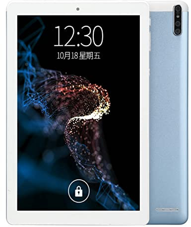 UPQRSG Tablet da 10,1 Pollici, 2,4G 5G Dual Band Wi Fi 6GB 128GB Anteriore 5MP Posteriore 13MP, Touch Screen IPS HD 1960X1080 con 8800Mah, Tablet con Chiamate 100‑240V Blu(UE)