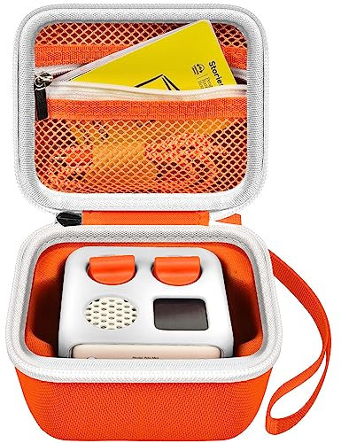 Travel Case Compatible with Yoto Mini – Kids Audio & Music Player, Holder Bag for Children’s Speaker Plays Audiobook Cards (Orange, Small)