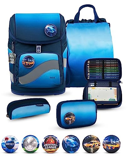 Belmil Smarty Plus Premium Schulranzen Set 405-51/P/S (Blue Navy)