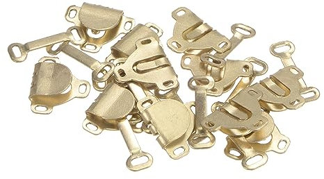 Kozelo 20Stk Haken und Ösen Nähen Verschluss - [ 16mm x 13mm ] für BH Hosen Kleidung DIY Verwendung | Golden