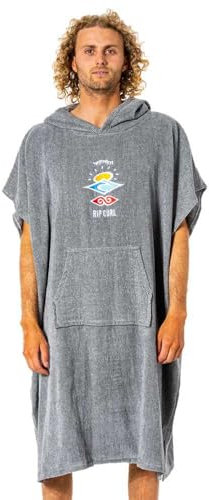 RIP CURL Kapuzenhandtuch für Erwachsene, Damen, Herren, Unisex, Logo, Wickelmantel, Poncho oder Wickelmantel, Handtuch für Strand, Wassersport und