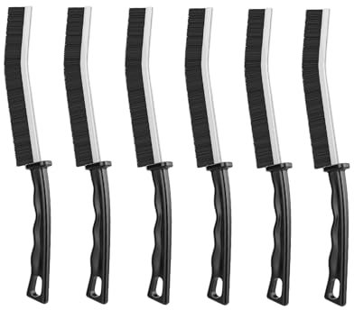 JurciCat 6 Piezas Cepillo De Limpieza De Grietas De Cerdas Duras Cepillo Juntas Limpieza Hogar Cepillo para Juntas Cepillo Cerdas Duras Cepillo Fino para Limpiar Juntas para Baldosas De Baño Cocina