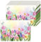 Tarklanda Blumen Papier Tischsets 50 Stück Tulpe Hyazinthe Papier Platzsets Frühlings-Blume Papier Platzset 40x28 cm Einweg-Platzsets Sommer Dekoration für Esstisch, Urlaub, Party, Hochzeit