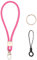 Vicloon Schlüsselband Kurz, Nylon Lanyards mit karabiner, Schlüsselbänder Umhängebänder mit Drehbarem Metallclip Abnehmbare Neck Lanyard Langes Handgelenk Paracord Schlüsselanhänger(Rosa)