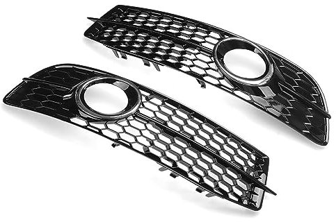 YuZong Nebelscheinwerfer Gitter für Audi A6 C6 S-Line 2008-2011-4F0807681Q01C 4F0807681Q02C,Links Rechts Nebelscheinwerfer Grill Auto-Styling Trim,B-Silver