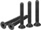 DTGN 1/4-20x3/4 Sechskantschrauben mit Zylinderkopf, 25er Packung, Kohlenstoffstahl, schwarz beschichtet, Vollgewinde, Senkkopfschrauben