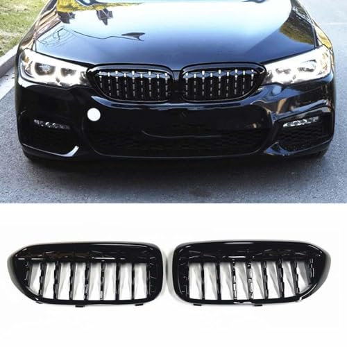 Auto Frontschürze Grill für BMW G30 G31 G38 5 Series 2017-2020,Frontgrill Mittel netz gitter Montage rahmen abdeckung Außen Bodykit Teil