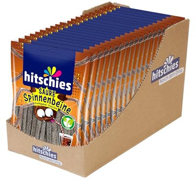 hitschies Saure Spinnenbeine Cola - Fruchtig-saure Fruchtgummis - Sorte: Cola - Megaaa Saures Kauvergnügen - Vegan - 20 x 125g