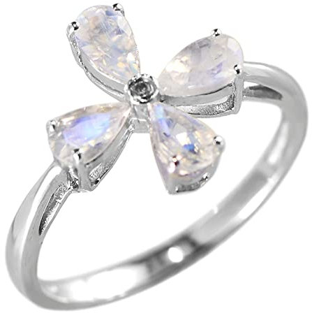Skcess Alliance Femme Argent Sterling S925, Bague Fiancaille Femme Argent Bague Fleur Bijoux Femme Bague Taille 54
