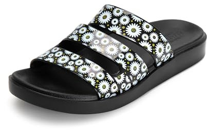 JOMIX Ciabatte Donna Estive in Gomma EVA Pantofole Comode da Mare Slippers Ragazza Morbido da Casa Piscina Spiaggia SD9072 Nero 39