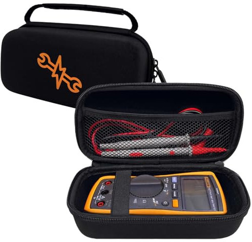 Klawdsky Hard Case for Fluke 117/115/116/114/113, Carrying Digital Multimeters Case, Provides Secure Storage for Both Your Meter
