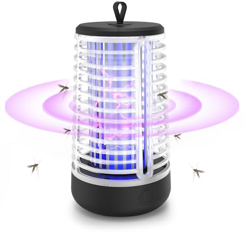 AILEDA Lampara Antimosquitos Electrico Lámpara Camping 2 en 1, Electrico Atrapa Moscas Anti Insectos, para Balcón Cocina y Dormitorio,para Camping Senderismo, Jardín Exterior Interior