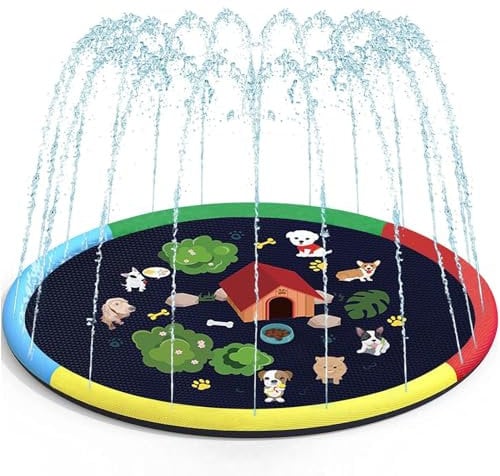 BOCTTCBO Splash Pad 67 Sprinkler & Splash Play Mat Outdoor Water Play Toy for Toddlers, Inflatable Outdoor Party Sprinkler Pad Wading Pool, Water Spray Toys Summer Outdoor Garden