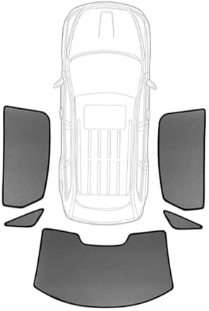 YujieNB Sonnenschutz für Autofenster Vorne und Hinten für VW Tiguan Allspace 2016-2023,4 Seitenfenster/Heckklappe,individueller Magnetischer Sonnenschutz,Rear 5pcs