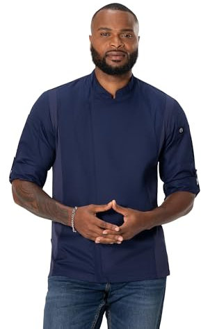 Chef Works Herren-Kochjacke Hartford Cool Vent, Marineblau, Medium
