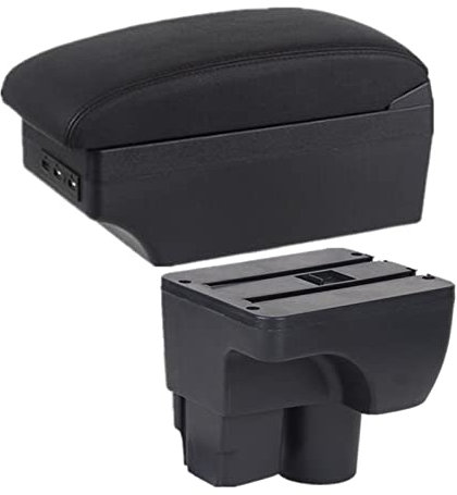 DZSQOSJB Mittelarmlehne Box Armlehnenbox Drehbarer Dual-Layer-Aschenbecher 3 USB-Aufladung Autodekorationszubehör Mittelkonsolen-Aufbewahrungsbox Für Segel 3 Armlehnenbox