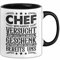 Chef Geschenk Tasse Geschenkidee Bester Chef Wir Haben Versucht Für Dich Das Beste Geschenk Zu Finden Aber Du Hast Ja Bereits Uns Becher (Schwarz)