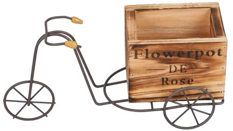 Amosfun Ornamente Blumentöpfe Mini-Fahrrad Miniaturfigur Miniatur-fahrradmodell Mini-Bike-verzierung Vintage Fahrradmodell Simulation Mini-Bike Fahrradmodell Ornament Schmiedeeisen