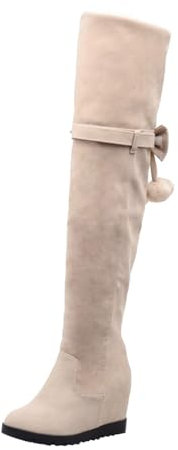 WKAYsIV Stivali-Zeppa-Interna Stivali Stivaletti da Donna Traforati con Cerniera Primaverili Estivi Pelle Sintetica Stivaletto Uomo Marrone 39 48.99