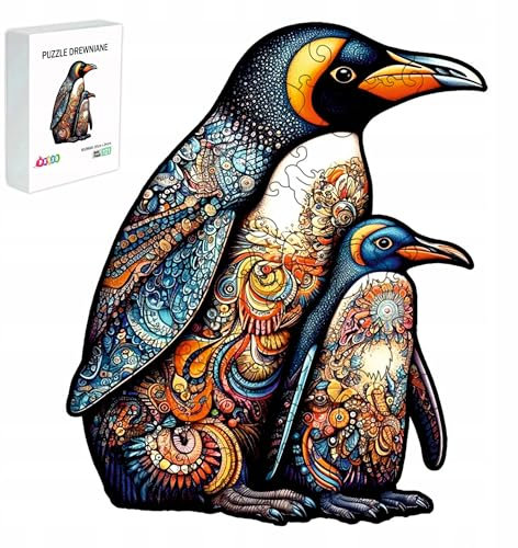 PASJO - Holzpuzzle Erwachsene mit Vögelmotiv 121 Teile 24X20 cm - Geschenkidee für Kinder - Holz Puzzle Vögel - Einzigartige Tierförmige Holz-Puzzle - Creative Jigsaw aus Holz für Erwachsene