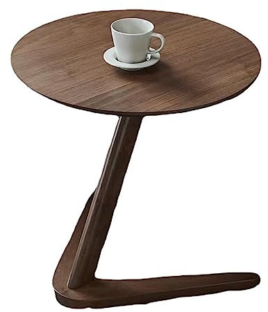 MYVVKIA C-förmiger Beistelltisch für das Wohnzimmer, einfaches Sofa, runder Beistelltisch, Mini-Eck-Couchtisch, Couch, Snack-TV-Tabletttisch für das Sofa in kleinen Wohnungen
