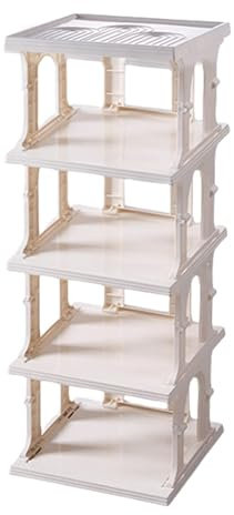 Fruusv Foldable Shoe Rack, Portable Shoe Organizer, Stackable Shoe Storage, Simple Shoe Rack, No Assembly Rack, Multi-Functional Shoe Rack, Portable and Foldable Shoe Organizer for Easy Storage