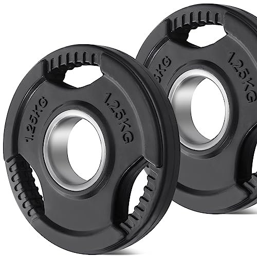 KK Weight Plates Cast Iron Barbell Weight Set - 2 Inches Hole Weight Plate Set For Women & Men - Non- Slip, Durable & Long-Lasting Olympic Weight Plates - Gym Equipment For Home & Gym (4 X 1.25KG)