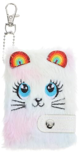 MOLUCKFU Plüsch Notizbuch Mädchen Tragbares Tagebuch Mit Leeren Seiten Schlüsselanhänger Weiches Design Zum Skizzieren Schreiben Und Reisen Kreatives Schreibbuch Für Schüler