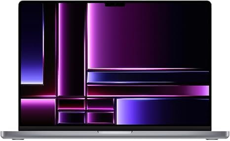 2023 Apple MacBook Pro mit Apple M2 Pro 12-core CPU/19-Core GPU (16-Zoll, 16GB RAM, 512GB SSD) (QWERTY English) Space Grau (Generalüberholt)
